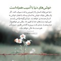 عبارات کوتاه | خوشی‌های دنیا با آسیب همراه است